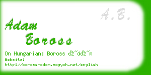 adam boross business card